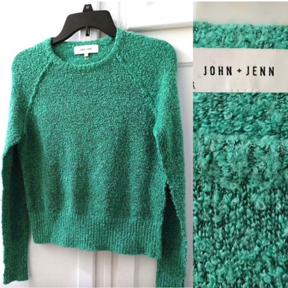 John + Jenn green sweater